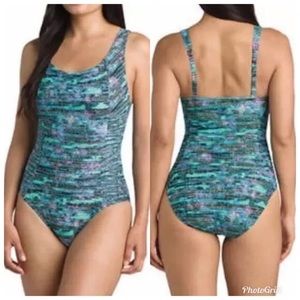 Speedo Shirred Princess 1 Piece Swimsuit
